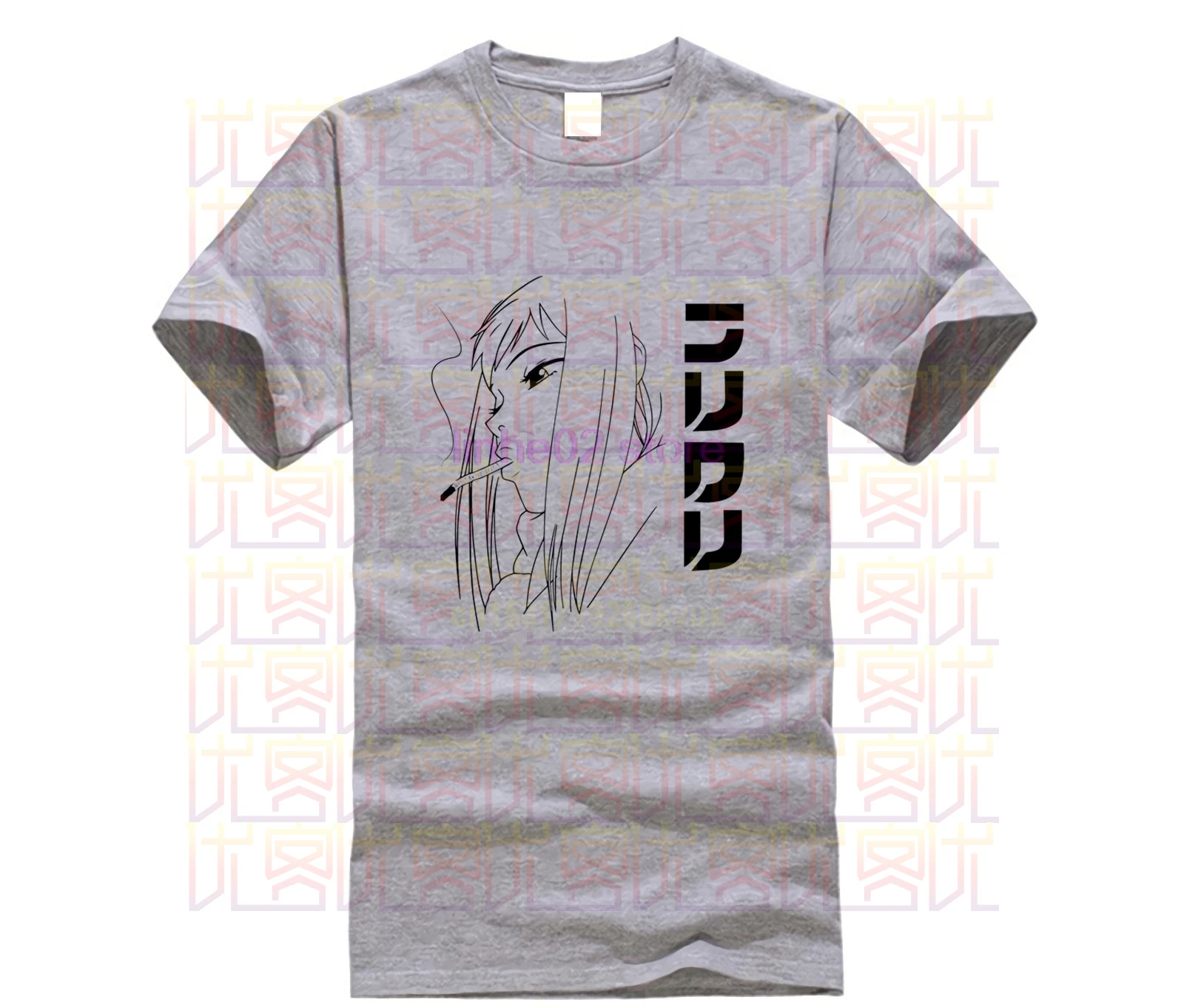 Flcl-никогда не знает лучшая футболка Мужская Облегающая рубашка с коротким