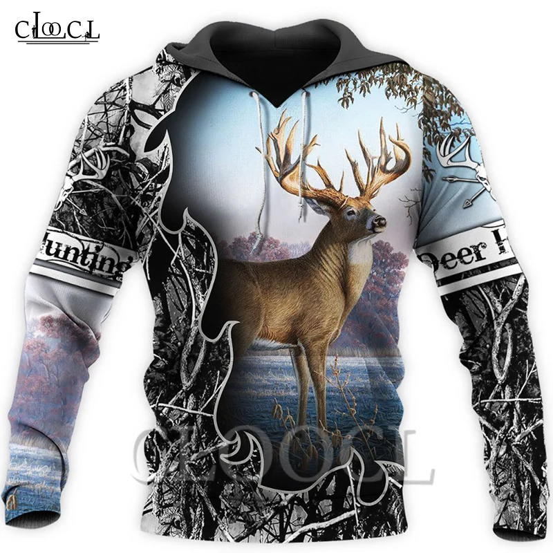 CLOOCL модные камуфляжные АМО охотничьи Животные Олень искусство 3D Принт толстовки