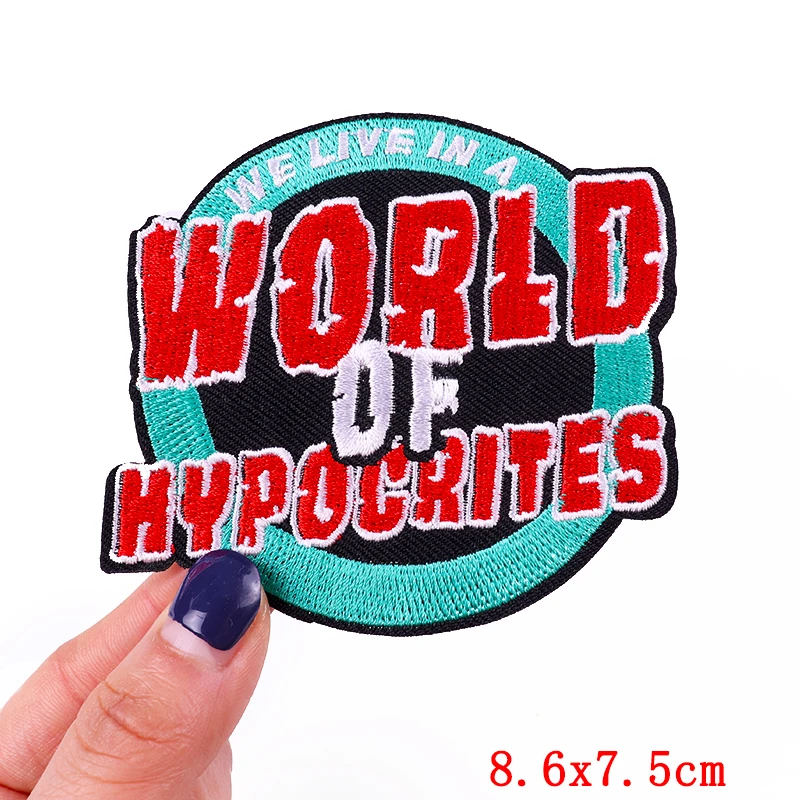 Патчи с вышивкой надписями термоклейкие нашивки для одежды Мультяшные сделай