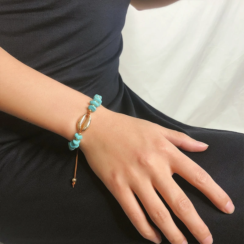 2019 Летний Новый браслет для мужчин и женщин в богемном стиле неровный голубой