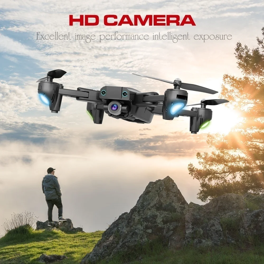 Складной профессиональный Дрон HJ68 с камерой 4K HD селфи автослежение WiFi FPV