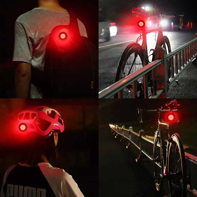 

6* COB LED Bicycle Lights Rechargeable Bike Rear Light 500mAh 8 Mode Waterproof Bike Headlight Safety Warning Cycling Lamp