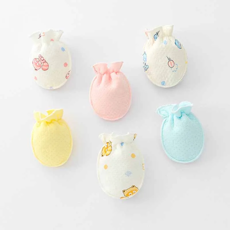 Перчатки из чистого хлопка для новорожденных теплые зимние рукавицы с