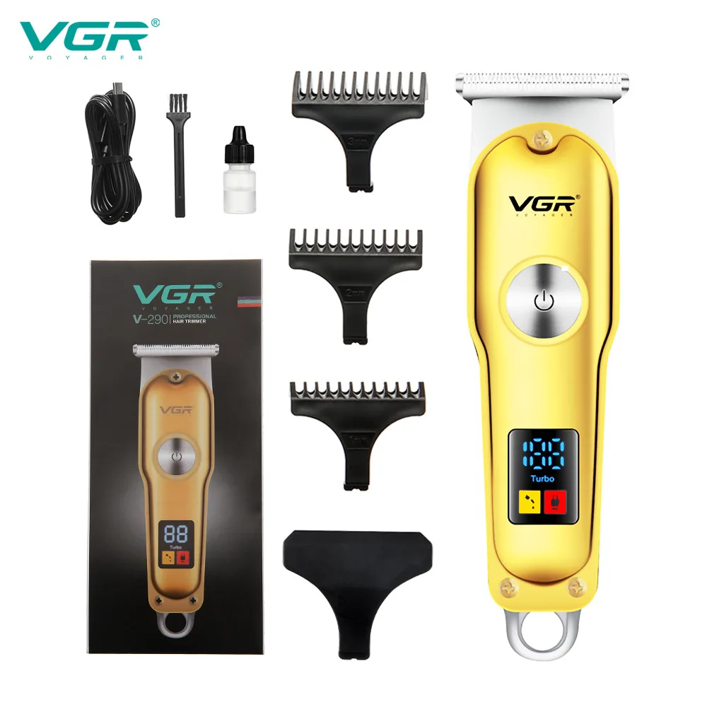 

VGR Washable Hair Trimmer LED Display Rechargeable Electric Hair Cutter Hair Clipper Machine for Haircuts Hair V-290