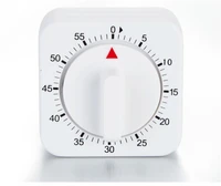 60 minutes kitchen timer count down alarm reminder white square mechanical timer for kitchen