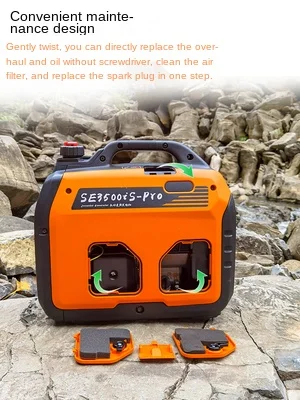 Бензиновый генератор 220 В бытовой небольшой преобразователь частоты бесшумный 3