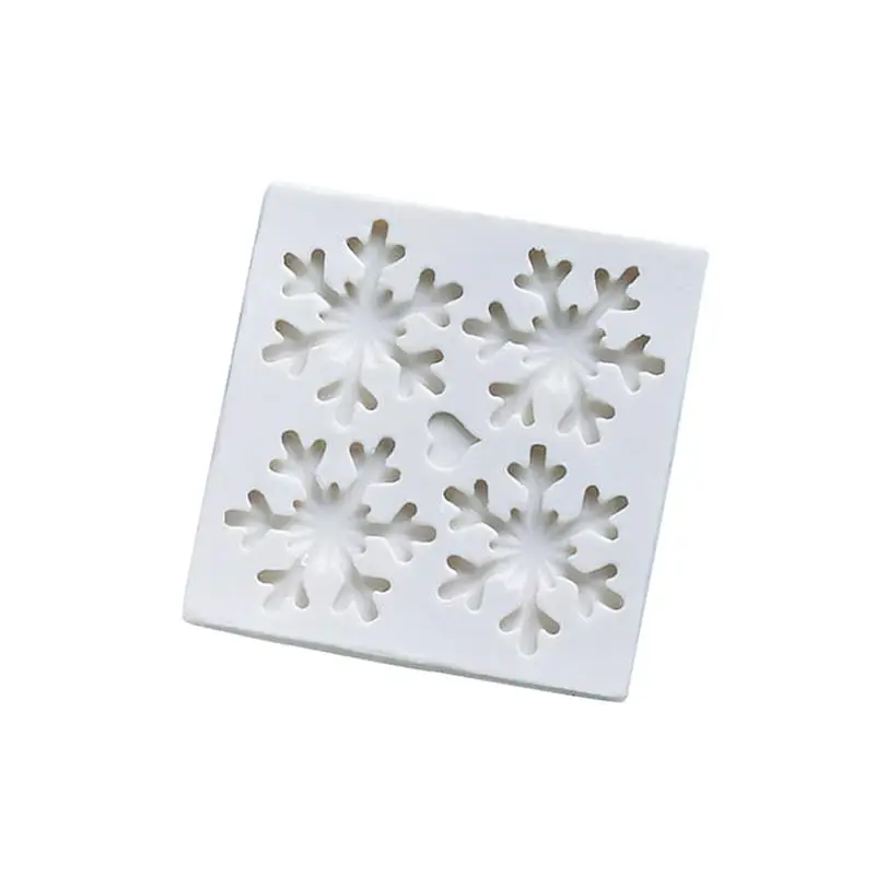 1 шт. Рождественская форма для помадки DIY Форма снежинки Пищевая силиконовая