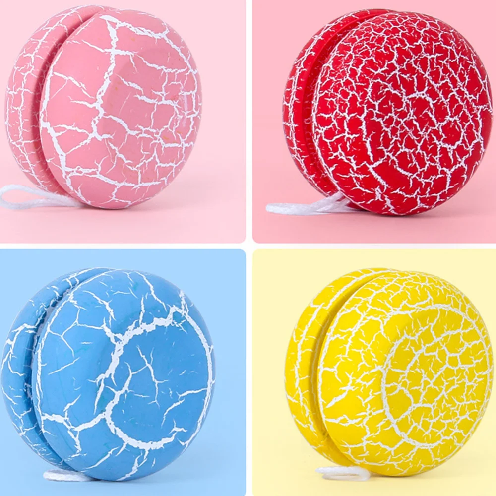 

1pc Wooden Crack Yoyo Lovely Yoyo Playthings for Kids Children Tollders (Blue)