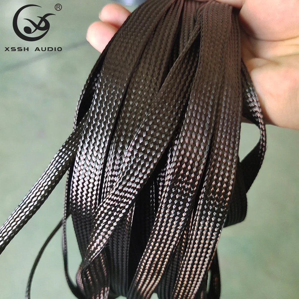

10m/20 meters 10mm 15mm XSSH Tightly Braided Thick Flexible Carbon Fiber Sleeving Shield Wire Cable Sleeve Tube Sheath Sleeves