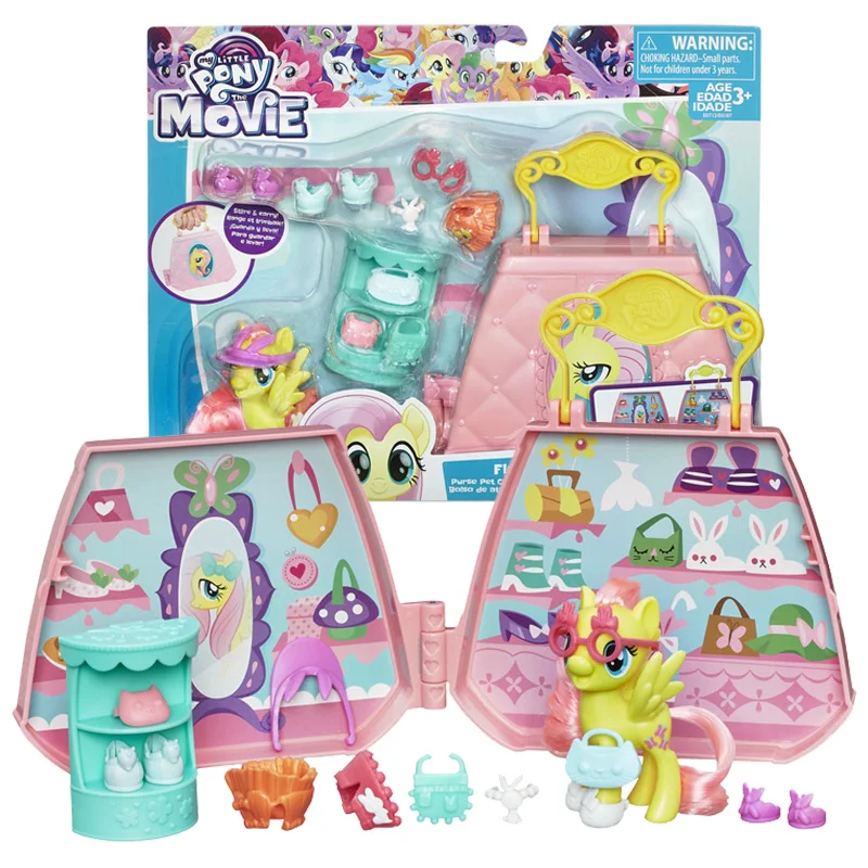 

Hasbro My Little Pony Character Scene Set Fluttershy Rarity E0187 Action Figure Girls Play House Toy Anime Fashion Doll Gift