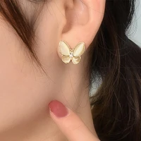 1 pair fashion earrings skin friendly rust proof copper glossy appearance stylish ear studs for women jewelry earrings