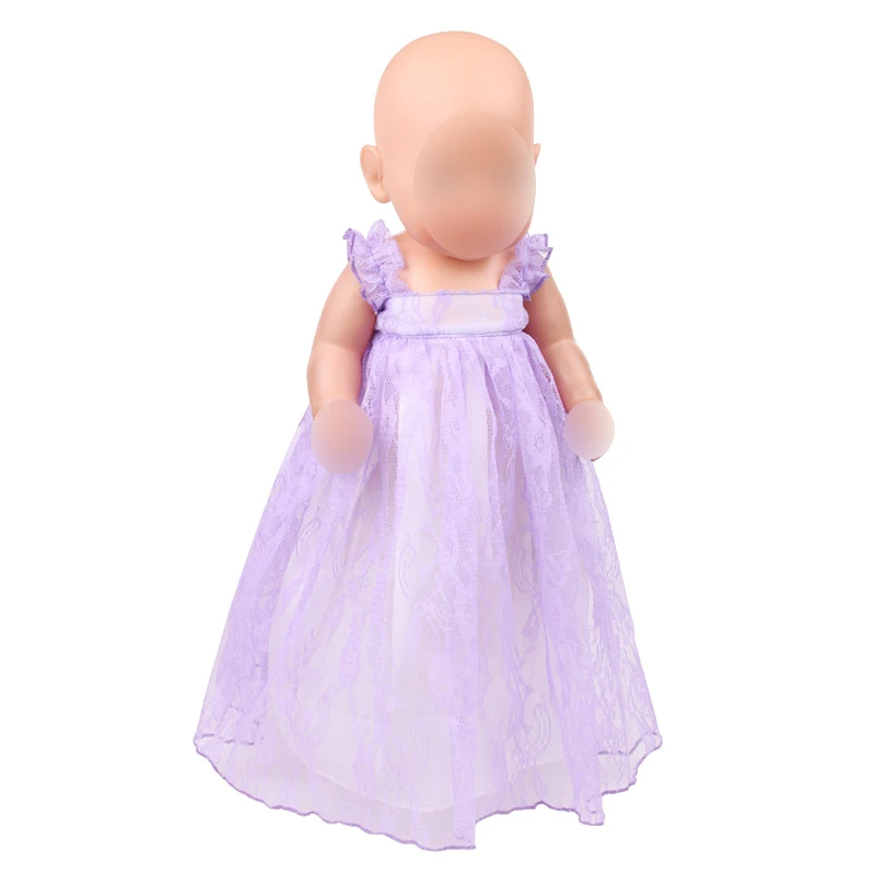 43 см платье для маленьких кукол кружевная длинная юбка новорожденных принцесс