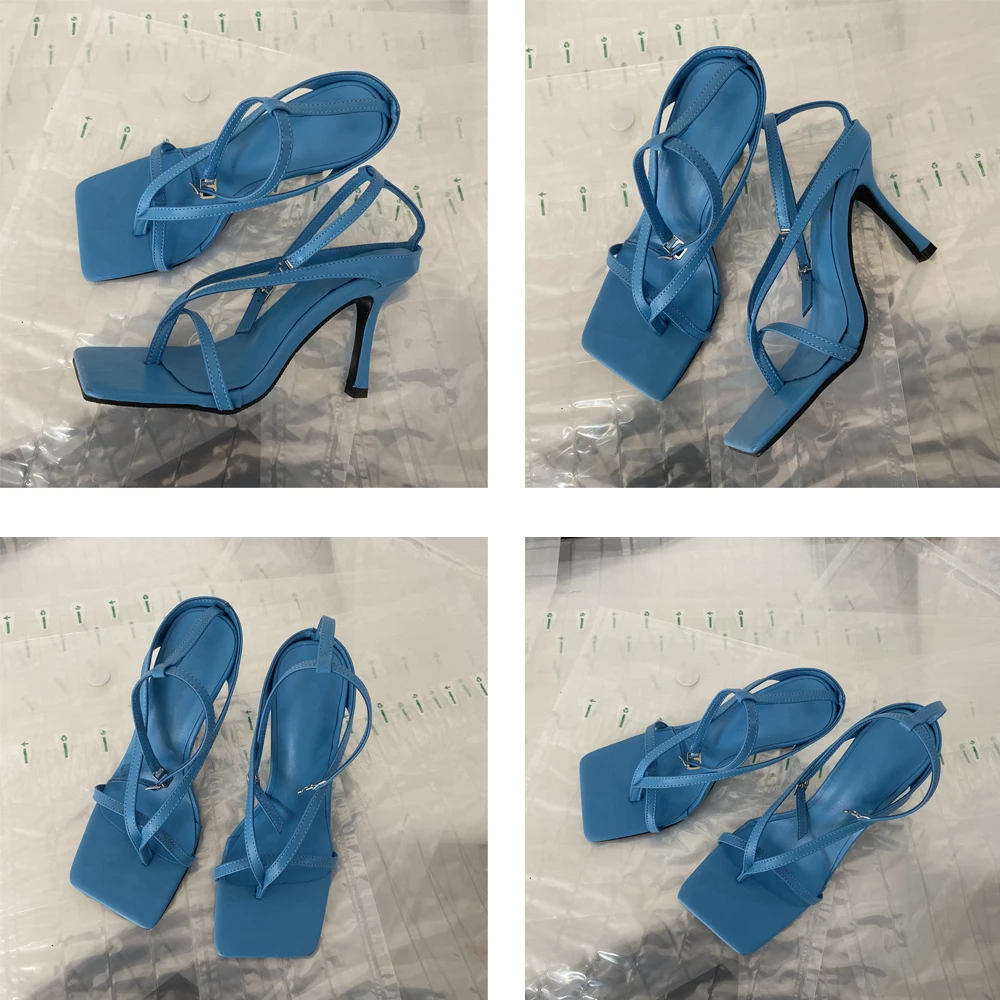 Женские винтажные босоножки MONMOIRA на высоком каблуке с квадратным носком и