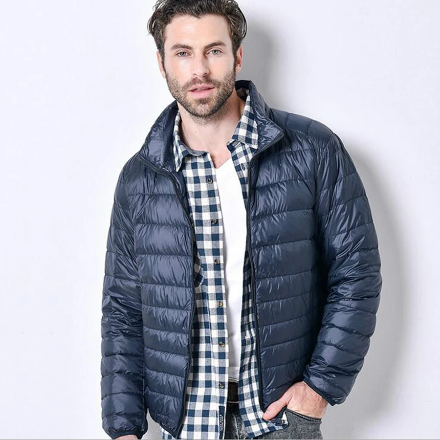 Men Standing Collar Down Jacket Wholesale