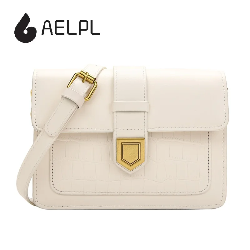 

AELPL designer leather handbag ladies 2021 ladies pure color luxury handbag fashion handbag shoulder bag