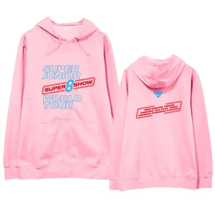 Новое поступление супердетские толстовки с надписью super junior show 8 названием всех