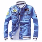 Джинсовая куртка для молодых мужчин, однотонная куртка-бомбер большого размера 5xl, мужская Ковбойская джинсовая куртка, весна 2021