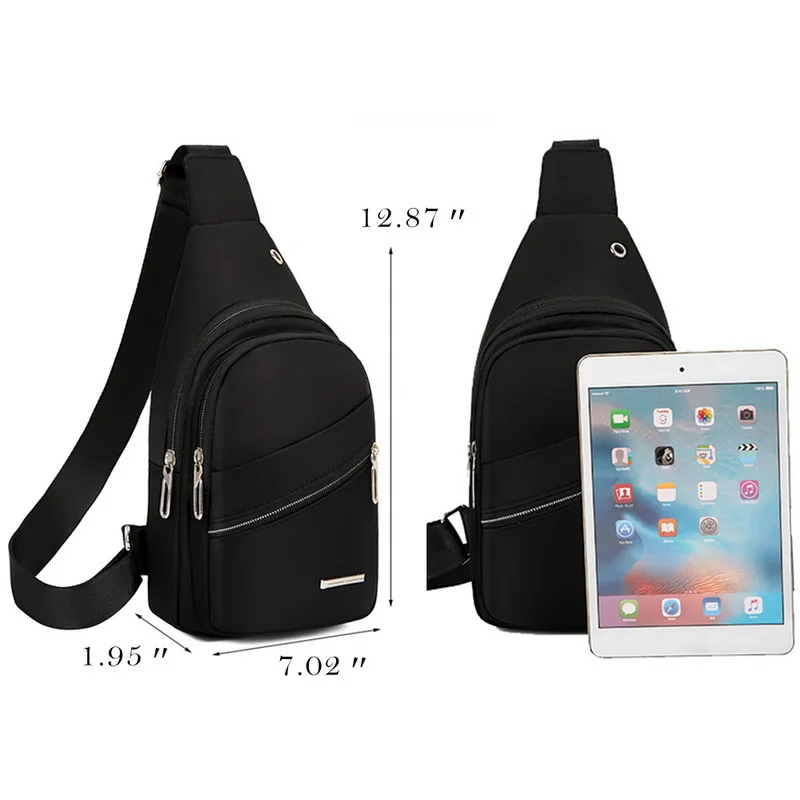 Горячая Повседневная Мужская нагрудная сумка из ткани Оксфорд сумочка на