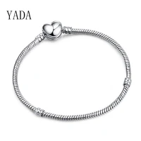 yada 17 21cm ins crystal original braceletsbangles for women silver color bracelets charm heart snake chain bracelet bt200166