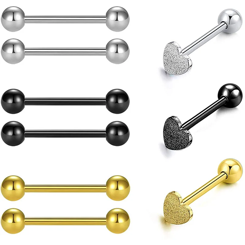 Кольца для пирсинга языка женщин и мужчин 14 г|Украшения тела| |