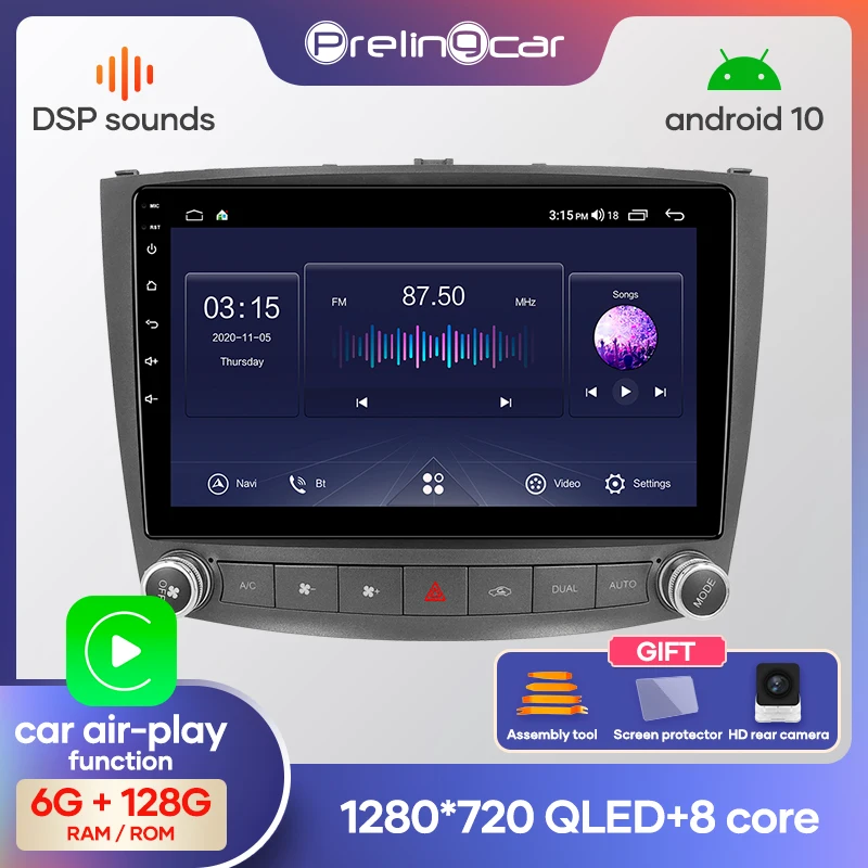 Автомагнитола Prelingcar 2 Din Android 10 0 без DVD мультимедийный видеоплеер GPS-навигация для