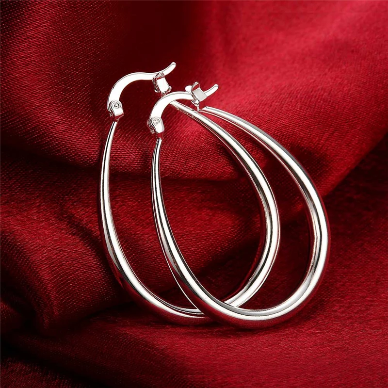 Женские серьги-кольца из серебра 925 пробы | Украшения и аксессуары