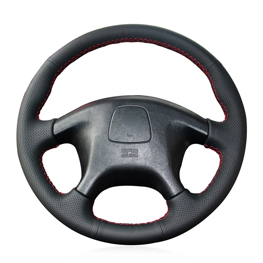 

Hand-stitched Black Artificial Leather Anti-slip Car Steering Wheel Cover for Mitsubishi Pajero Old Mitsubishi Pajero Sport