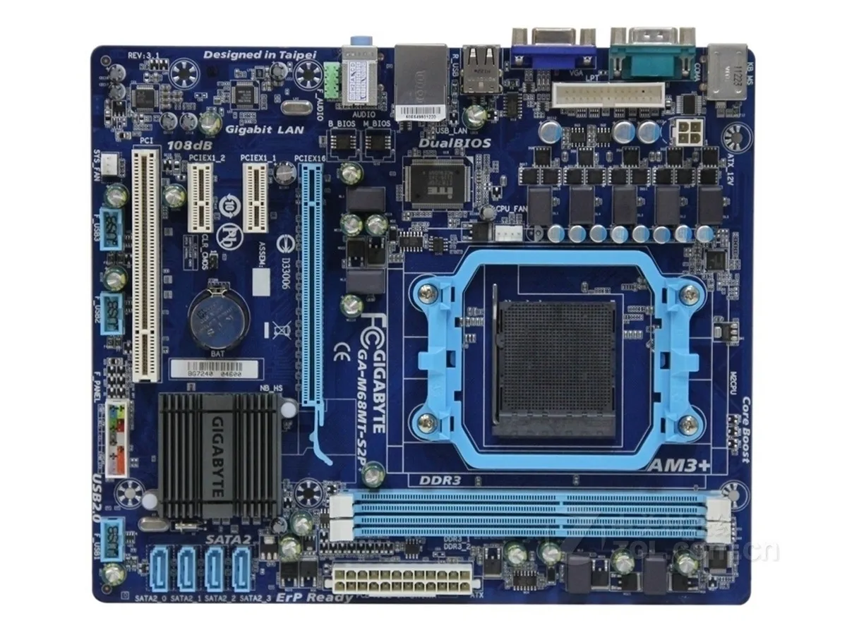 GIGABYTE GA M68MT S2P настольная материнская плата 630A Socket AM3 для Phenom II Athlon DDR3 8G используется