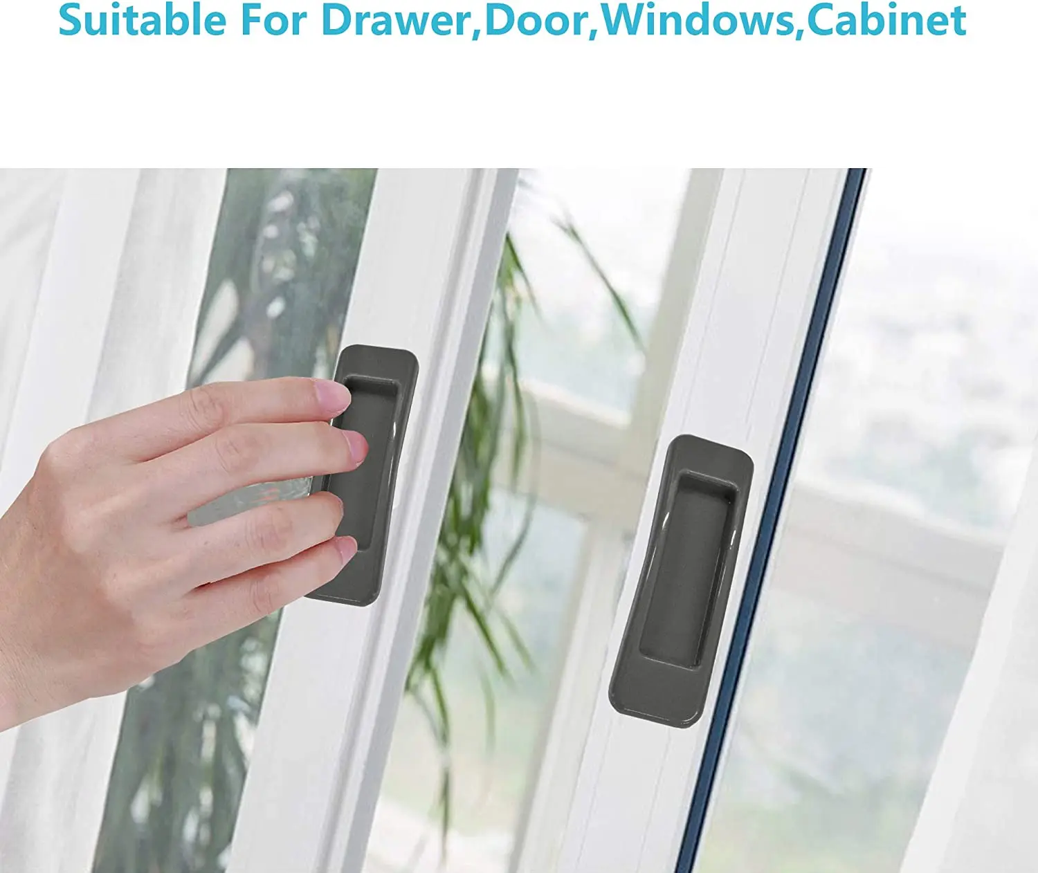 Серая самоклеящаяся наклейка на ящики мгновенного действия пластиковая дверные