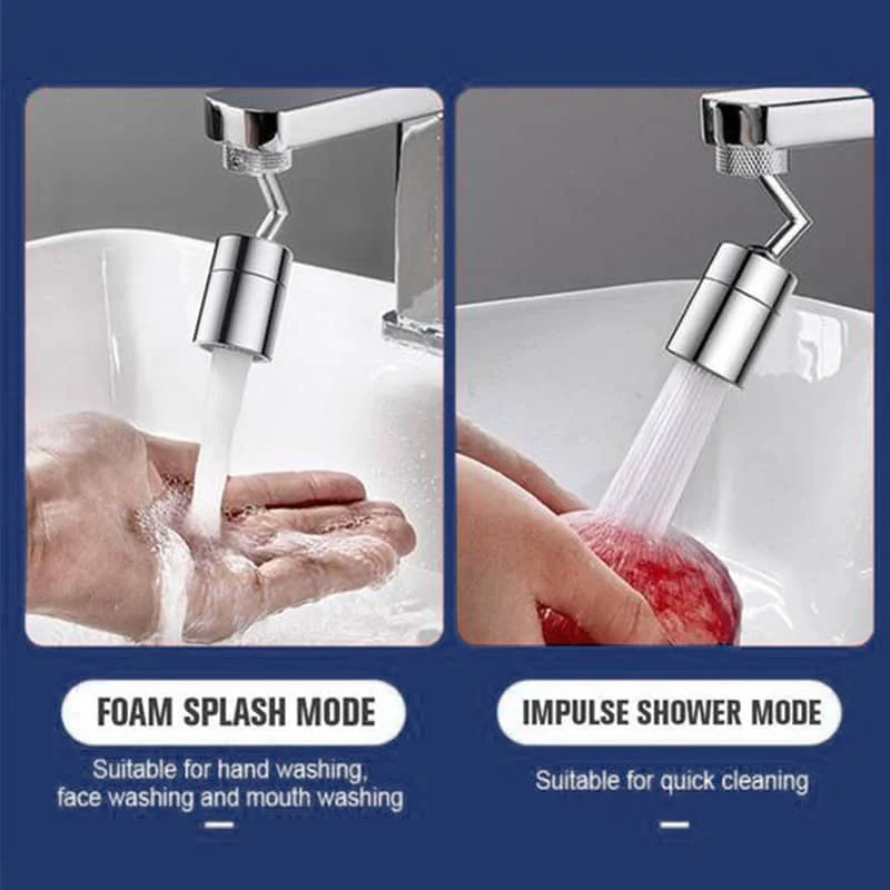 

Universal Splash Filter Faucet Rotate Water Outlet 720 Bathroom Accessories Universal Basin Lengthen Extender