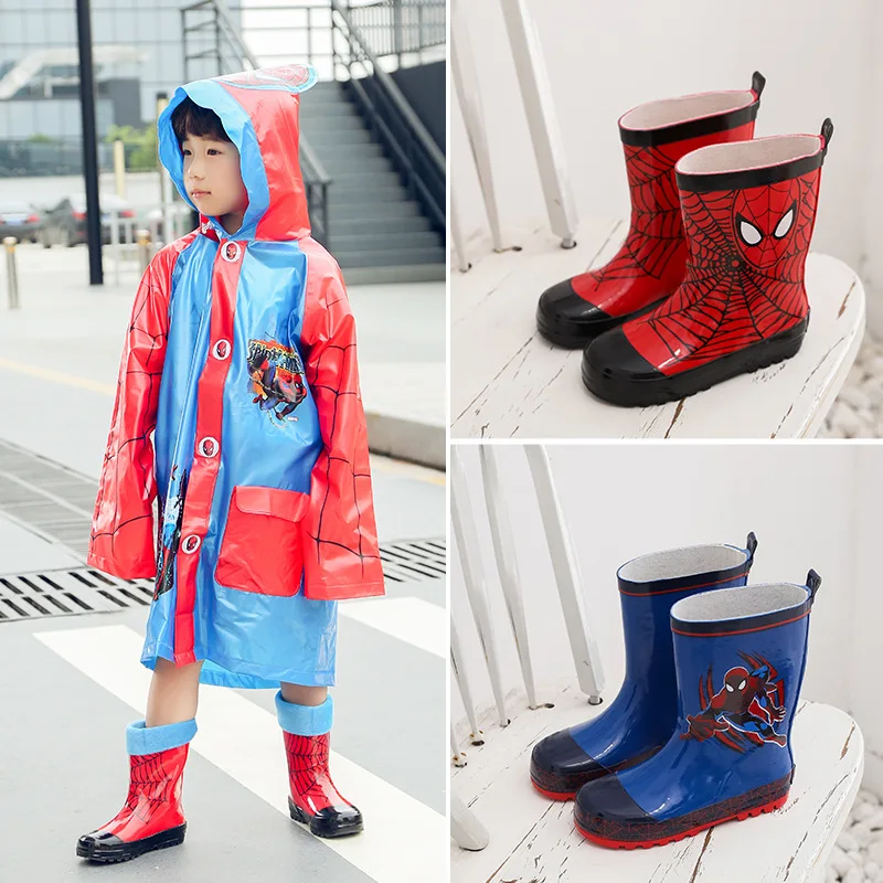 

Children's rain boots boys non-slip water primary school boys rain boots baby overshoes large kids rubber shoes spring summer