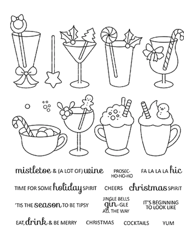 Рождественский напиток прозрачный чистый силикон штамп печать DIY Скрапбукинг