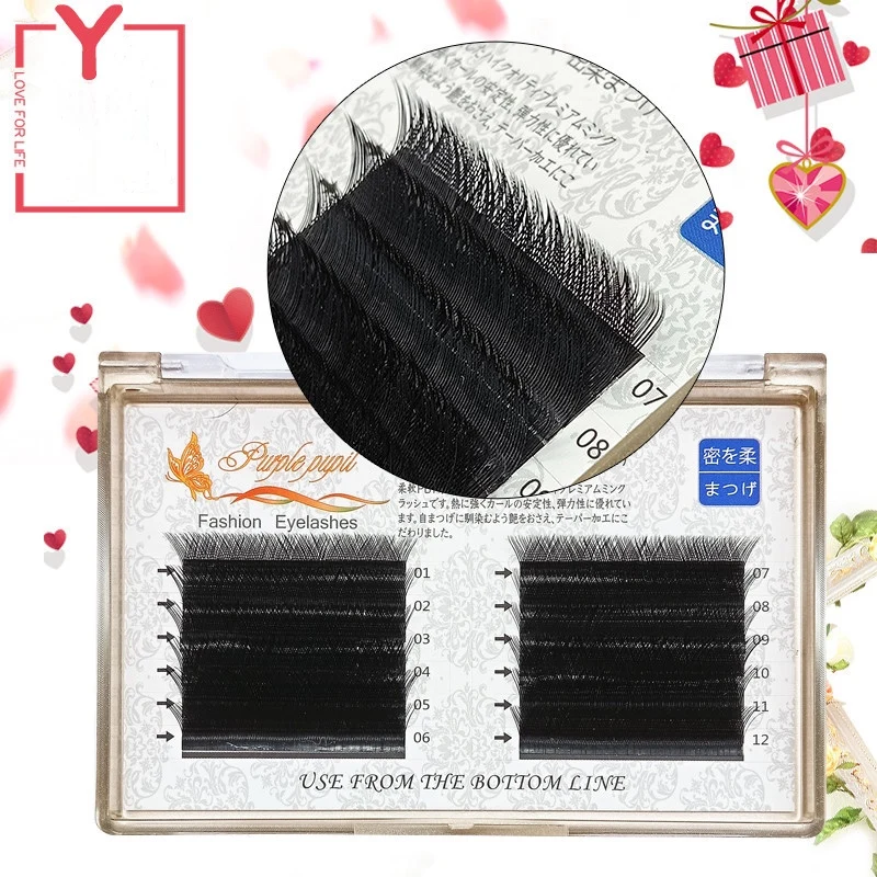 

Eyelashes Y Type Individual Big YY Lashes Extension 0.05/0.07 Double Tips Naturally Soft Real Mink Cilia Premade Volume Fans
