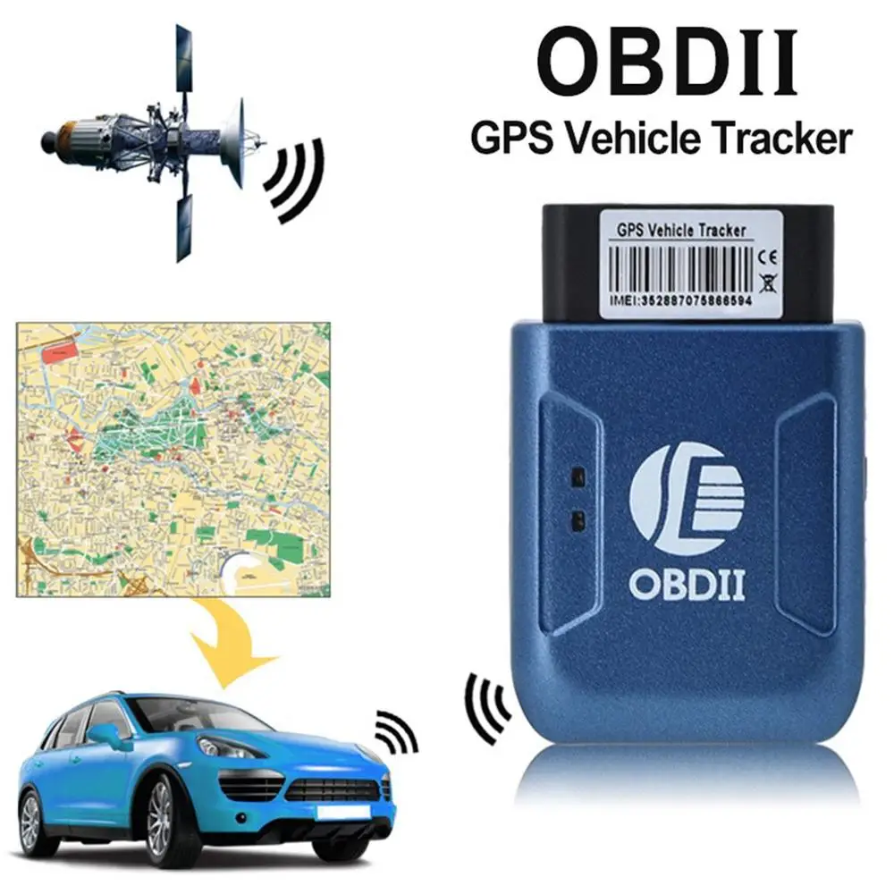 TK206 OBD2 gps GPRS в режиме реального времени трекер автомобильная система слежения с геофенсом защита вибрации сотовый телефон SMS сигнал тревоги