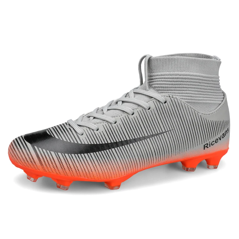 Для мужчин, молодых мальчиков Elite FG NJR SHHH 12 Superfly VI 6 360 CR7 низкая Лодыжка Ronaldo Мужская Спортивная обувь taquets размер 32-44 - Цвет: Оранжевый