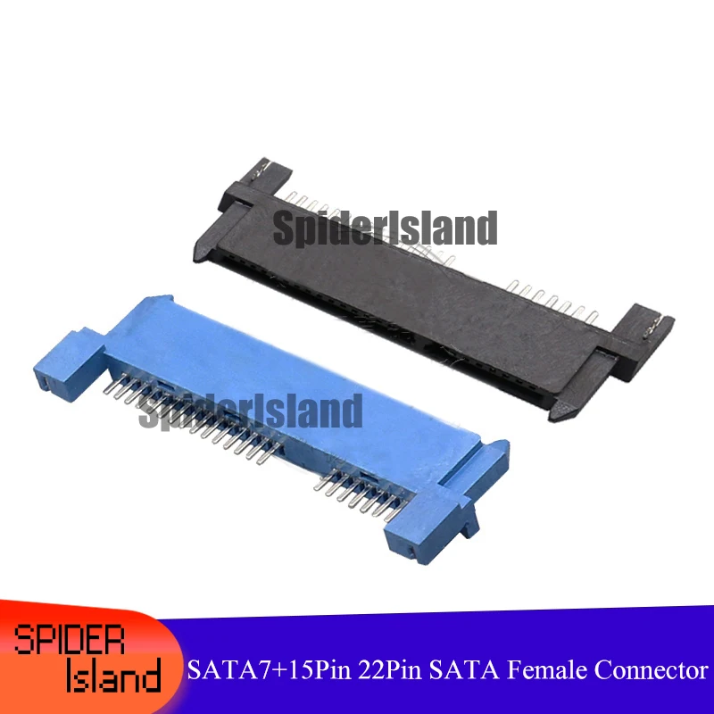 Preise 500pcs SATA 7 + 15 SATA 22Pin Female SMT Horizontal With Harpoon Positioning Foot 7p+15p SATA Connector Interface SATA Socket