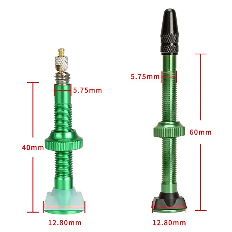 

Bicycle 1Set 40/60mm Valve For Road MTB Bicycle Tubeless Tires Alloy Stem Tubeless Sealant Compatible Vacuum Nozzle