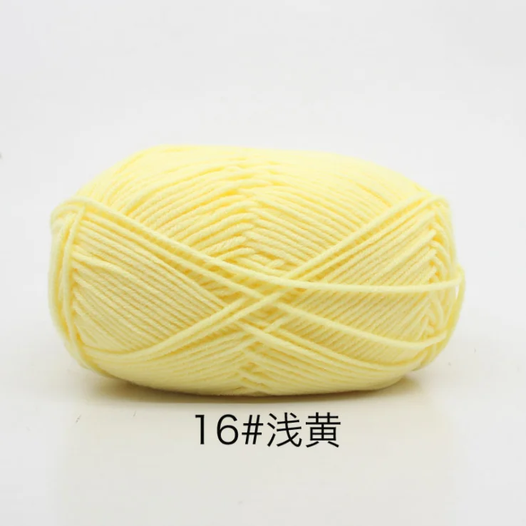 16 Mylb Skeins мягкие ручные вязаные детские крючки для вязания шерстью расчесывание хлопчатобумажная пряжа молочного цвета 4 Plys Hot 50 г/шт - Цвет: 16
