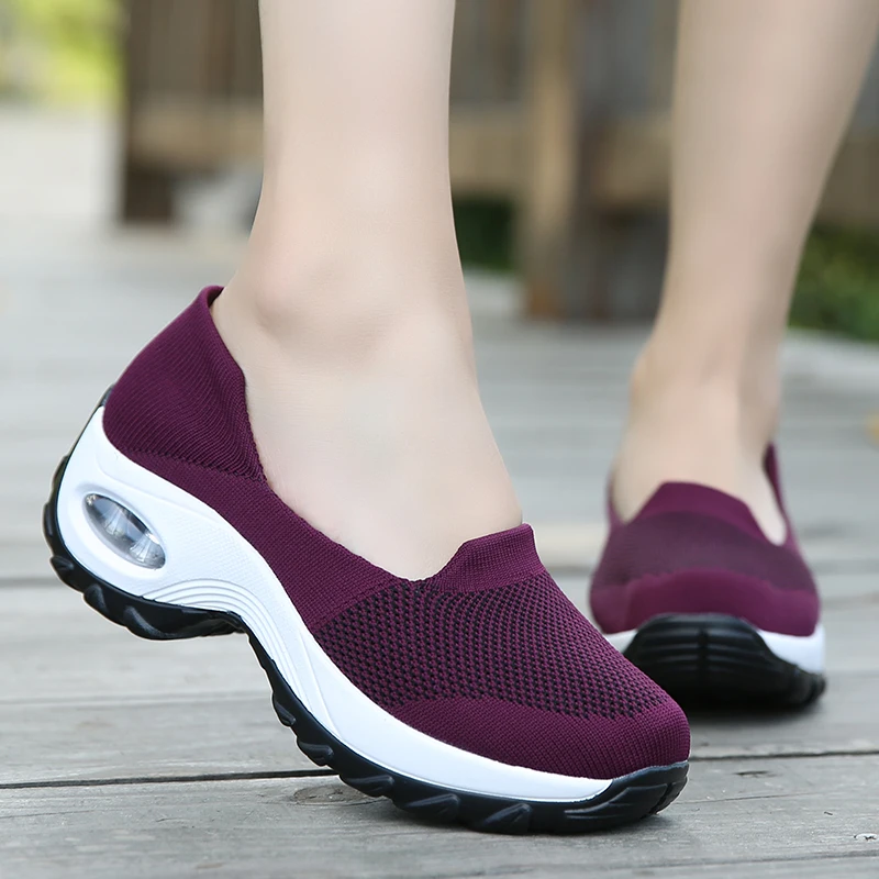 

Air Cushion Canvas Pumps For Women Fashion Spring Summer Casual Shallow Boat Shake Shoes Elegant Female Outdoor Sport shoes
