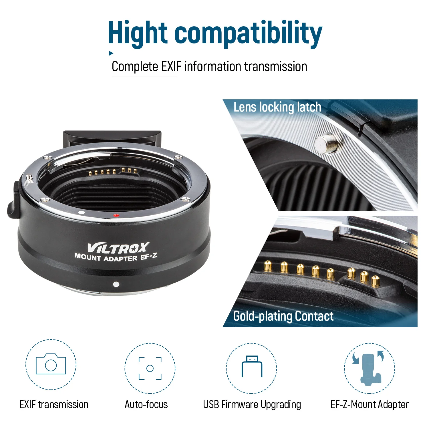 Viltrox EF-Z Z адаптер для крепления объектива с автофокусом полная Рамка Canon EF EF-S