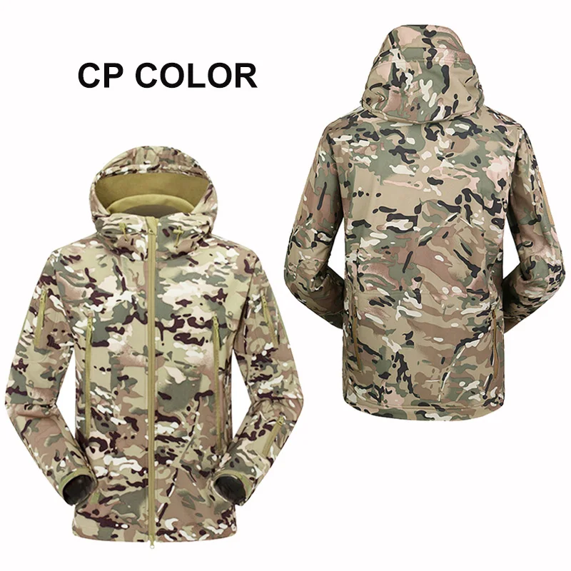 Men Outdoor TAD Jacket Waterproof Tactical Softshell Hooded Jacket Black Green Men Outdoor Jacket Waterproof TAD Coat Shark Skin
