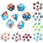 Акриловые полигедрические игральные кости для настольных игр TRPG D4-D20 7 шт.компл.