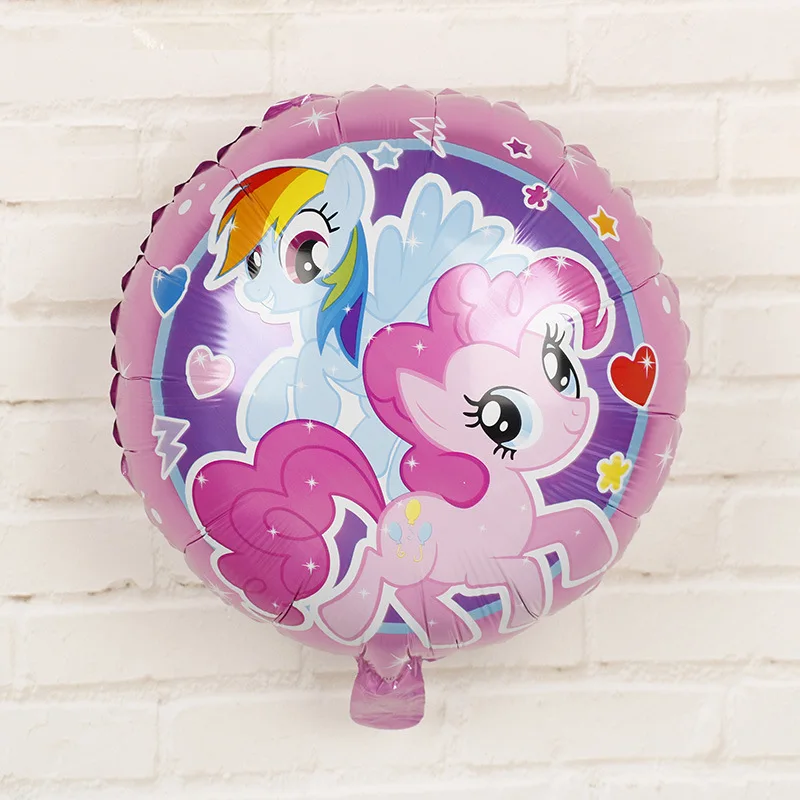 1 шт. 18 дюймов мультяшная лошадь пони воздушный шар из фольги для детей украшение