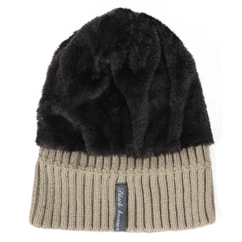 2019 полосатый ярлык с буквами хлопковый шарф зимняя шапка мужской плюс бархатный