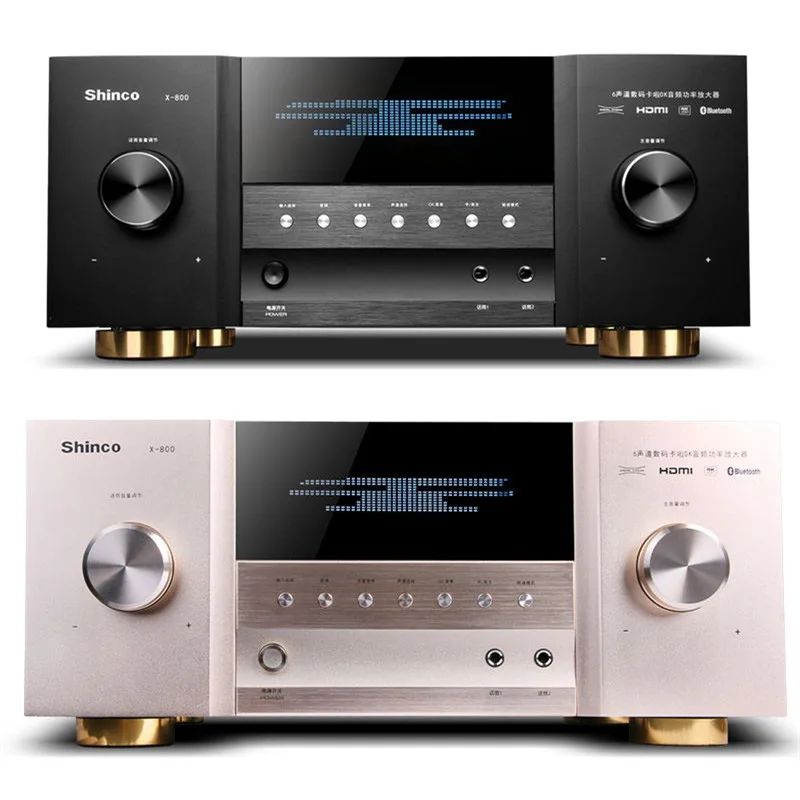 Усилитель для домашнего кинотеатра HDMI 4K HIFI Bluetooth 5 1 800 Вт 3D коаксиальный USB без
