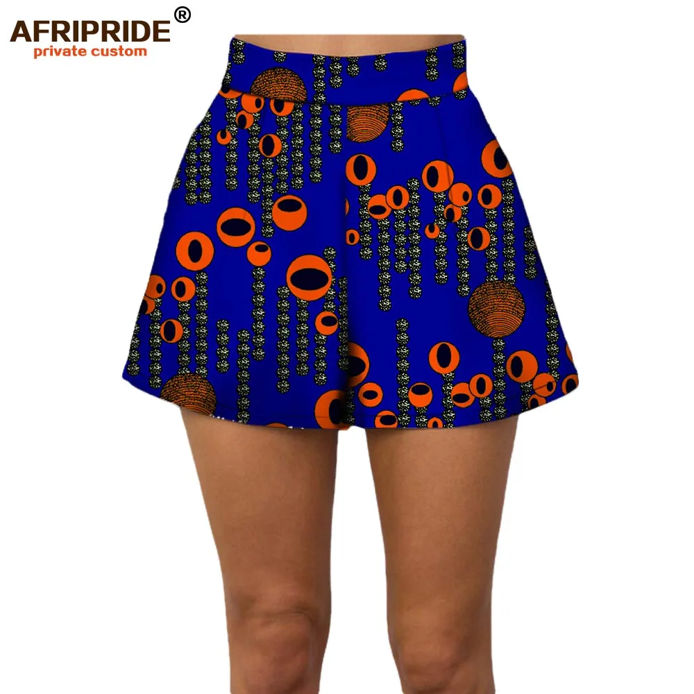 Летние женские пляжные шорты AFRIPRIDE индивидуальные повседневные короткие штаны хлопок батик принт Африканский A722108