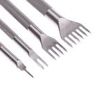 Перфоратор для кожевенного ремесла, алмазное долото из стали, 3 мм, 4 мм, 5 мм, 6 мм, 1, 2, 4, 6 Зубцов, 4 шт.компл.