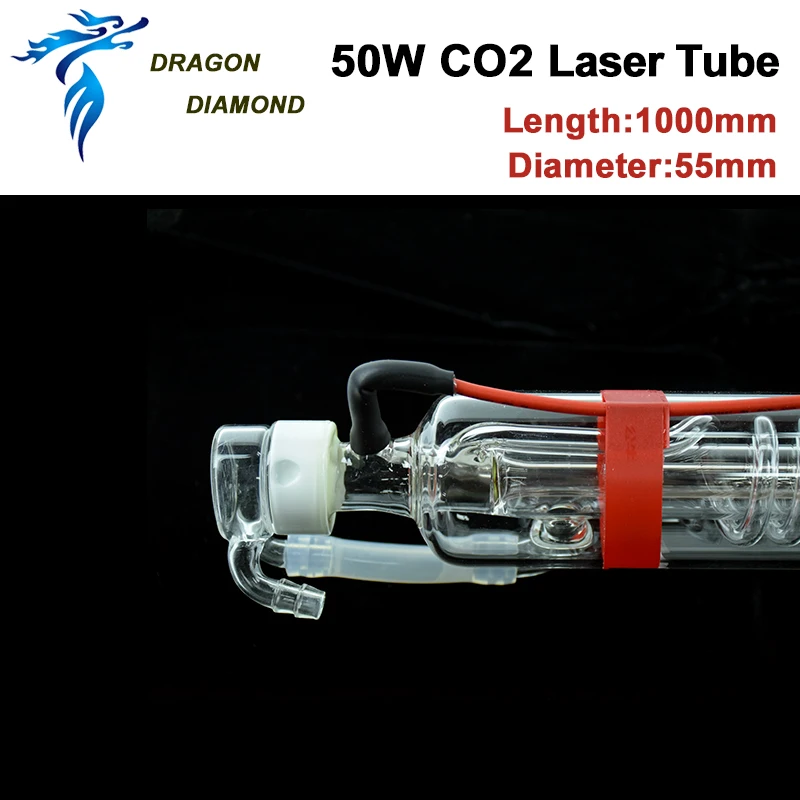 DRAGON DIAMOND 50 Вт-55 Вт Co2 лазерная трубка длиной 1000 мм диаметр 50 мм для CO2 лазерной гравировки и резки