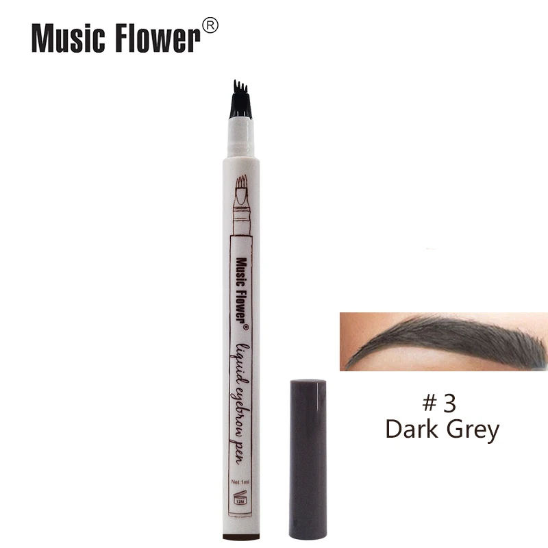 Музыка цветок карандаш для бровей Водонепроницаемый вилка наконечник брови