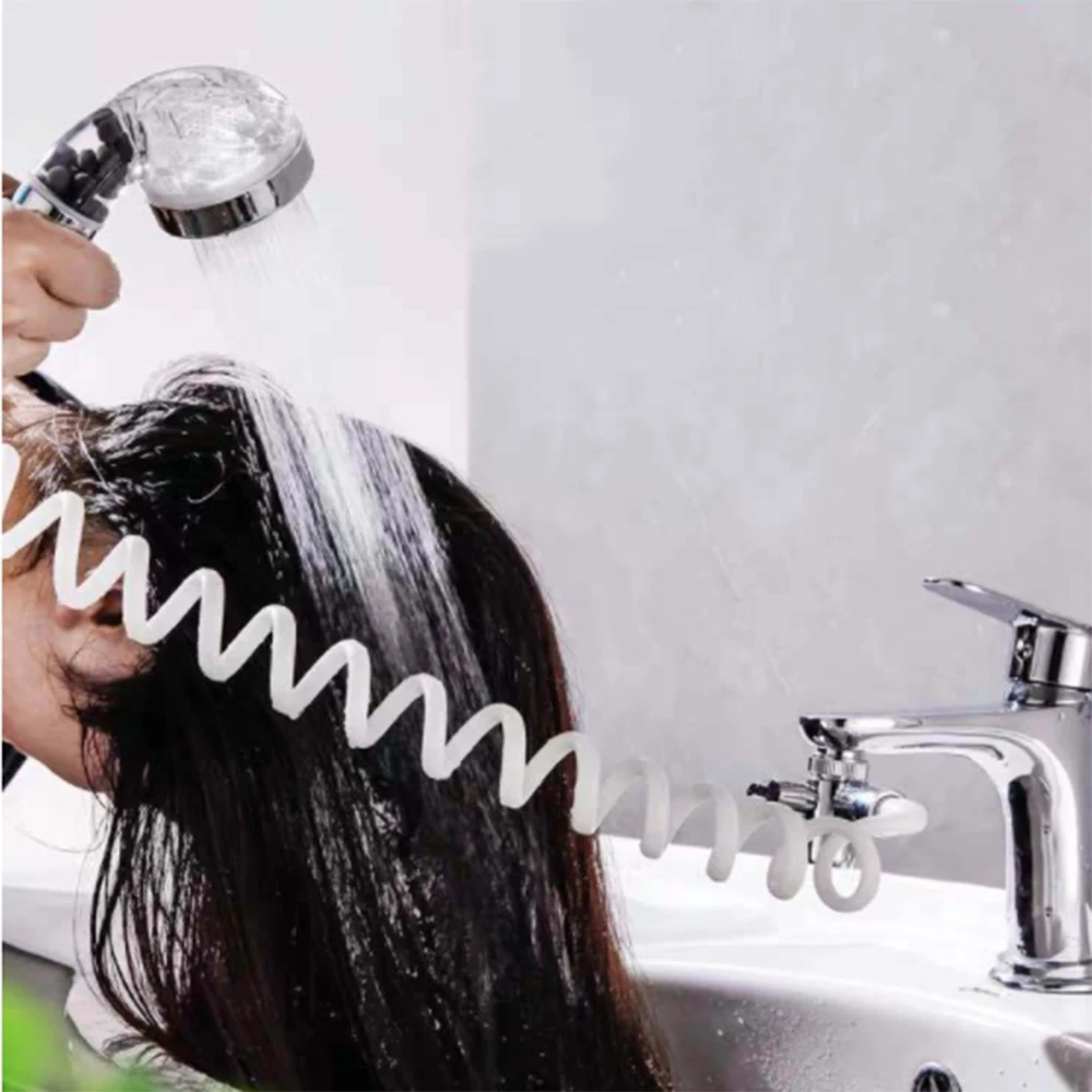 bathroom faucet external shower handheld sprayer sprinklerbasehosevalve set for hand basin sink shower faucet free global shipping